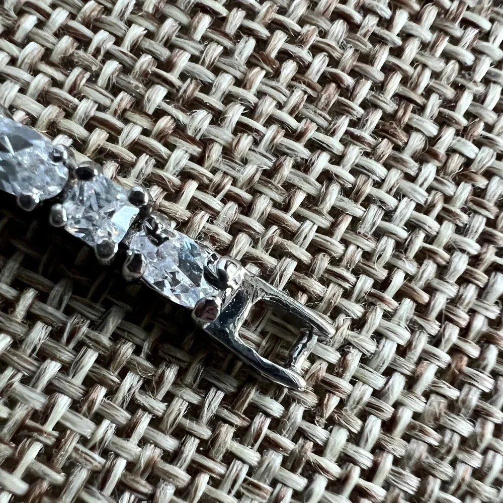 Swarovski Clear Crystal Tennis Bracelet Silver 7.5” - Picture 3 of 6